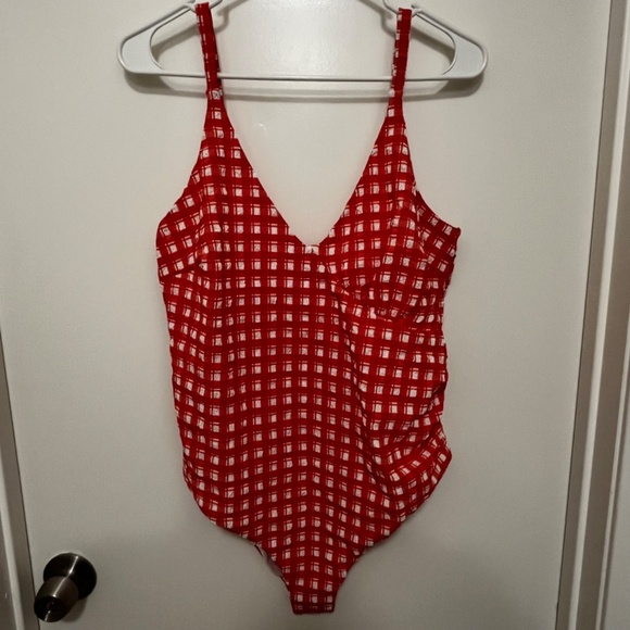 ASOS Design Curve Seersucker swimsuit US 12 - Picture 2 of 5